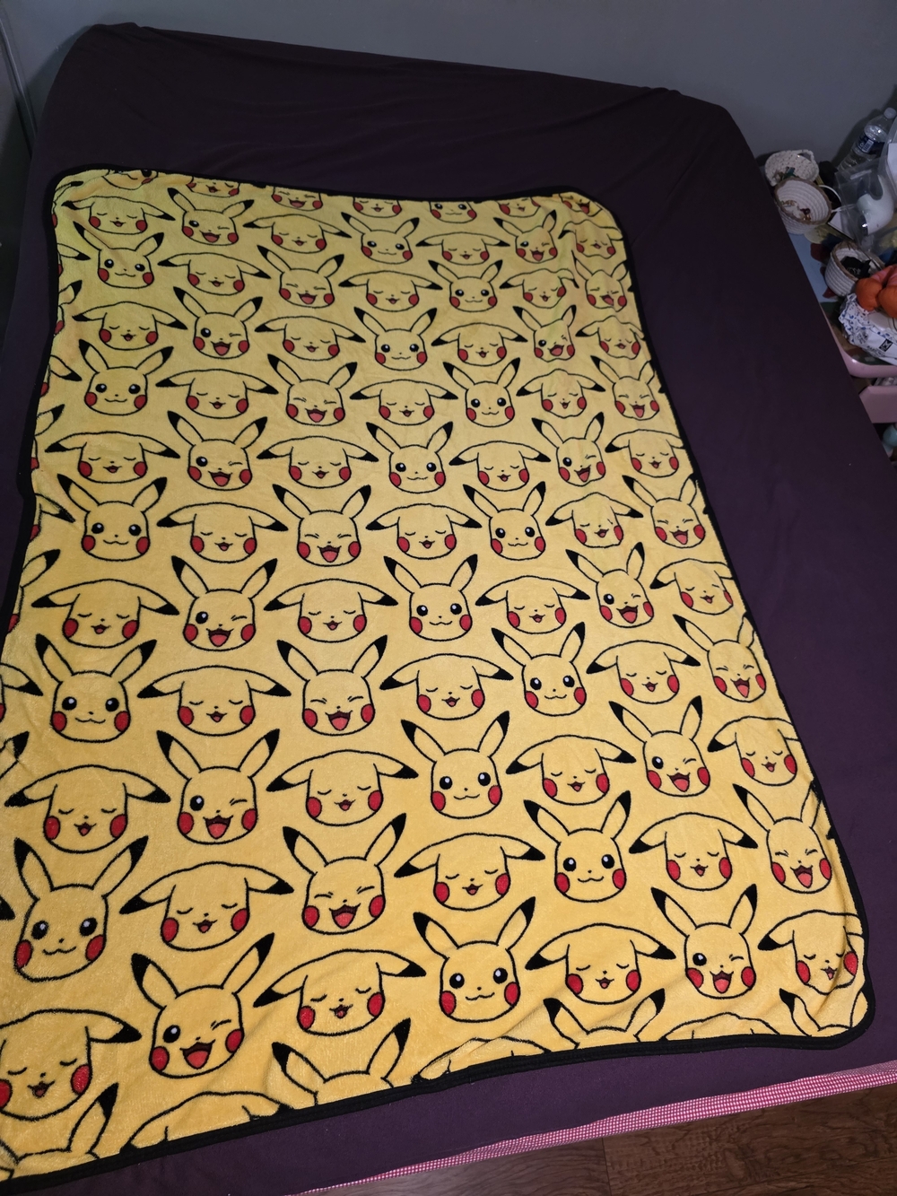 Pokémon Pikachu plush throw blanket all over print
59 inches height x 42 inches